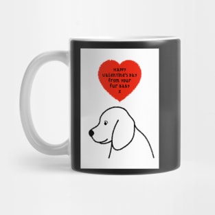 Dog Fur Baby Valentines Greeting Mug